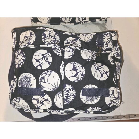 Kipling Messenger Bag Purple Gray 16x3x4 - Picture 2 of 9